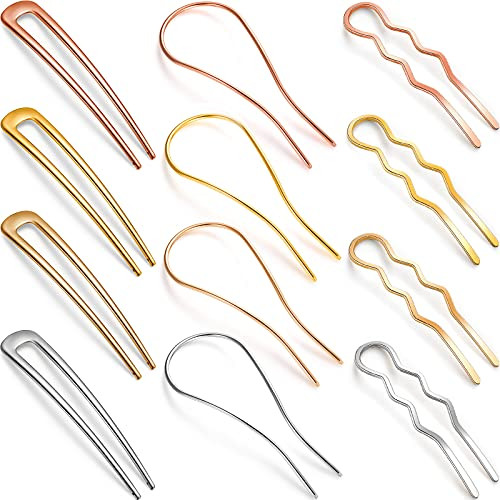 12 Pieces Metal U Shaped Hairpins U Shaped Hair Pin Stick Hair Pin Fork Sticks French Hair Pin 2 Prong Updo Chignon Pins Elegant Hair Accessories for Women Girls 12 Pieces Metal U Shaped Hairpins U Shaped Hair Pin Stick Hair Pin Fork Sticks French Hair Pin 2 Prong Updo Chignon Pins Elegant Hair Accessories for Women Girls
