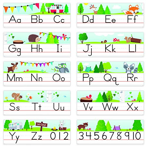 Creative Teaching Press Woodland Friends Traditional Manuscript Alphabet Line Bulletin Board, CTP 8597