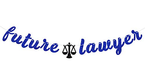 Future Lawyer Blue Banner - Case Closed - Congrats Lawyer Grad - 2021 Graduation Party Decoration