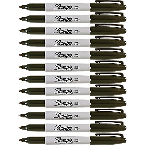 Sharpie Permanent Markers Fine Point 12 Ct black - 1 Pack