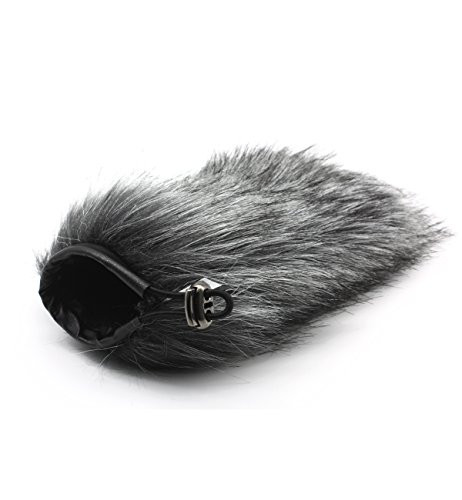 HUANOR HN-17 Furry Outdoor Microphone Windscreen Windshield Cover for RODE VIDEOMIC GO Shotgun Recorder -40mm x 5.52"-