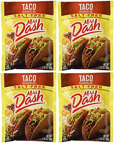 Mrs Dash Salt Free Taco Seasoning Mix -1.25 oz Packets- 6 Pack