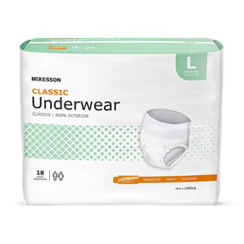 McKesson Disposable Underwear Large UWELG Light 18 Ct