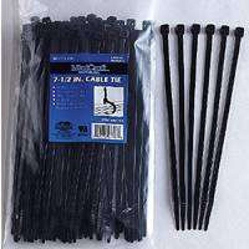 MINTCRAFT CV190W-1003L ProSource Cable Tie Nylon 7-1-2 in L 7-1-2" L Black