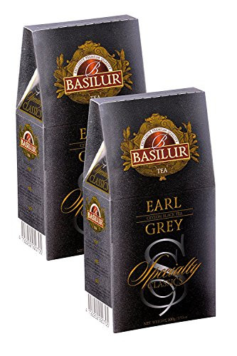 Basilur, Specialty Classics Collection, Single Origin, 100% Pure Ceylon, Earl Grey, 100g Loose Leaf Box (Pack of 2)