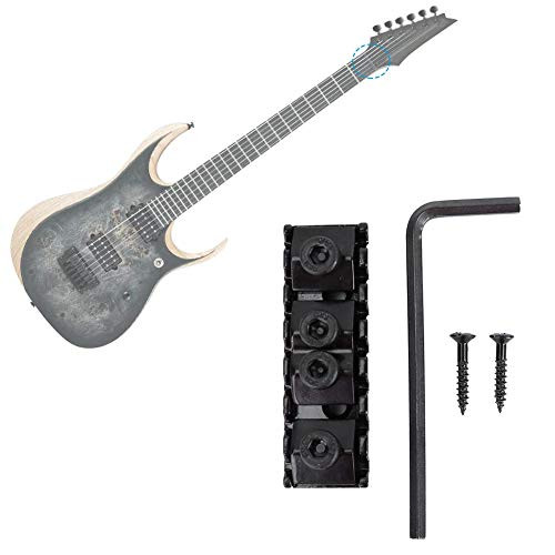 Guitar Locking Nut Durable with Screw Wrench Set Professional Easy to Install Easy to Carry 7-String Locking Nut for 7-Sting Electric Guitar