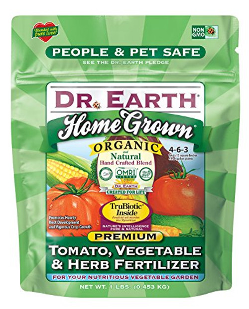 Dr. Earth 73416 1 lb 4-6-3 MINIS Home Grown Tomato Vegetable and Herb Fertilizer Dr. Earth 73416 1 lb 4-6-3 MINIS Home Grown Tomato Vegetable and Herb Fertilizer
