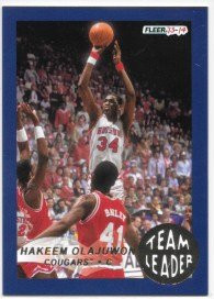 Hakeem Olajuwon 2013-14 Fleer Retro '92-93 Fleer Team Leaders Card 4