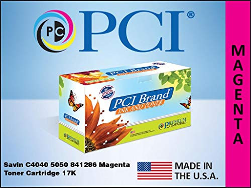 PCI Brand Compatible Toner Cartridge Replacement for Savin C4040 5050 841286 Magenta Toner Cartridge 17K Yield