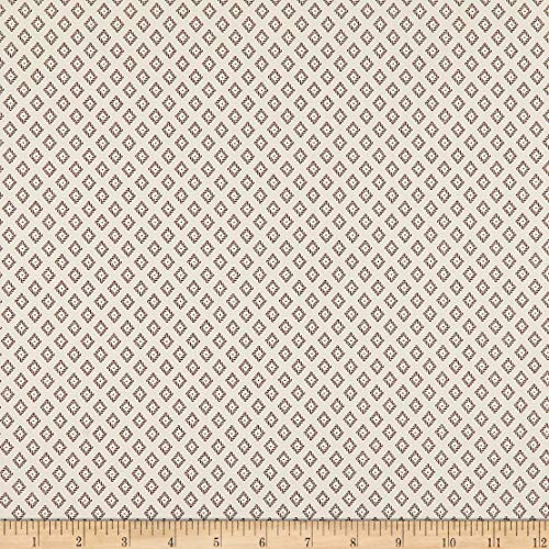 E. E. Schenck Maywood Studio Ruby Foulard Fabric Tan-Red