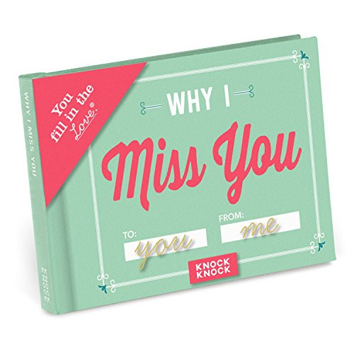 Knock Knock Why I Miss You Fill in the Love Book Fill-in-the-Blank Gift Journal 4.5 x 3.25-inches Knock Knock Why I Miss You Fill in the Love Book Fill-in-the-Blank Gift Journal 4.5 x 3.25-inches