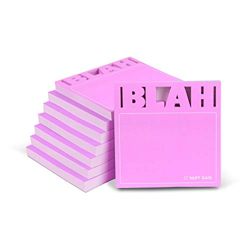Knock Knock Blah Die Cut Sticky Notes 3 x 3-Inches -8-Count-
