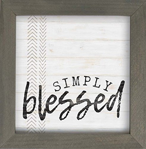 P. GRAHAM DUNN Simply Blessed Whitewash Look 7 x 7 Inch Pine Wood Framed Wall Art Plaque P. GRAHAM DUNN Simply Blessed Whitewash Look 7 x 7 Inch Pine Wood Framed Wall Art Plaque