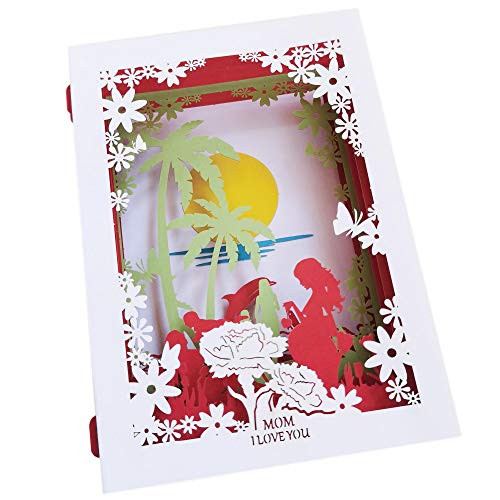 A 3D Greeting Card for Mom on mother's day  telling her you love her. It's a story box can Express your Love and storys between your mother and you