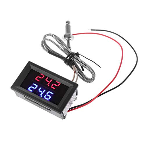 HELYZQ Dual Digital K Thermocouple Thermometer Embedded High Temperature Sensor Tester