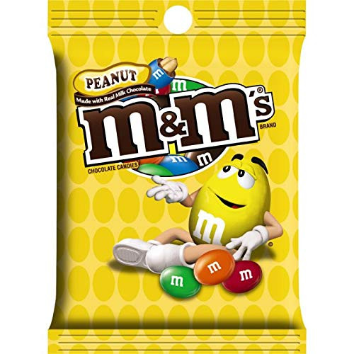 M and M's Milk Chocolate Peanuts 2.83 Oz. -1 Pack-