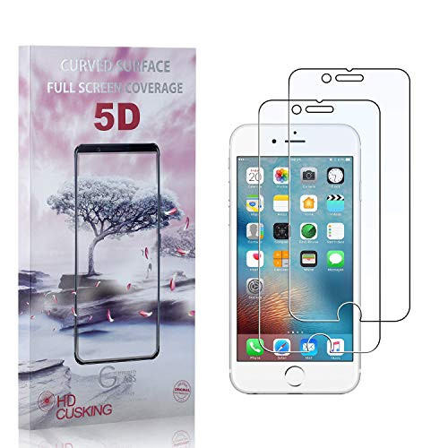 CUSKING Screen Protector for iPhone 8 Plus-iPhone 7 Plus Anti Scratch Bubble Free HD Crystal Clear Tempered Glass Screen Protector Film for iPhone 8 Plus-iPhone 7 Plus 2 Pack