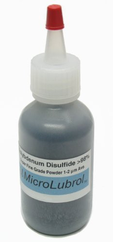 MicroLubrol 1-2 oz -0.5 oz 14 grams- MOLYBDENUM DISULFIDE Moly MoS2 Powder SUPER FINE 1-2 micron BEST LUBE GRADE