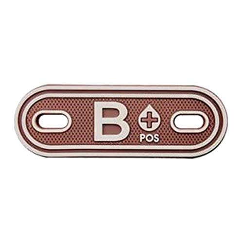 Morton Home-Blood Type Laces PVC Patches Tactical Multi-Position Marker Positive -Brown B plusPOS-