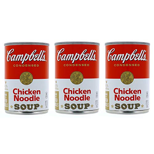 Campbell's Chicken Noodle Soup - Condensed with No Antibiotics - 10.75oz Per Can -3 Cans-