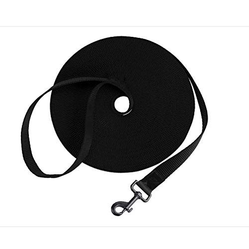 YIHATA Dog-Puppy Obedience Recall Training Agility Lead - 50FT Dog Training Leash - Great for Training Playing and Walking -Black-