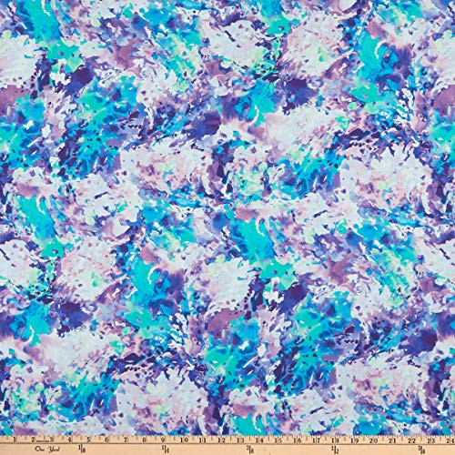 Studio E Fabrics Geofetti Digital Splash Fabric Purple Teal