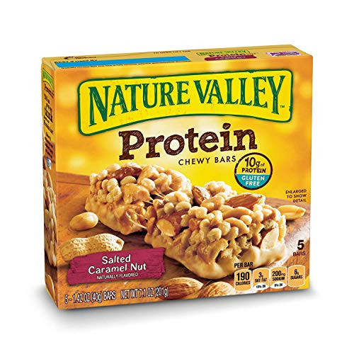 Nature Valley Chewy Granola Bar Protein Salted Caramel Nut 1.4 Ounce 5 Count Nature Valley Chewy Granola Bar Protein Salted Caramel Nut 1.4 Ounce 5 Count