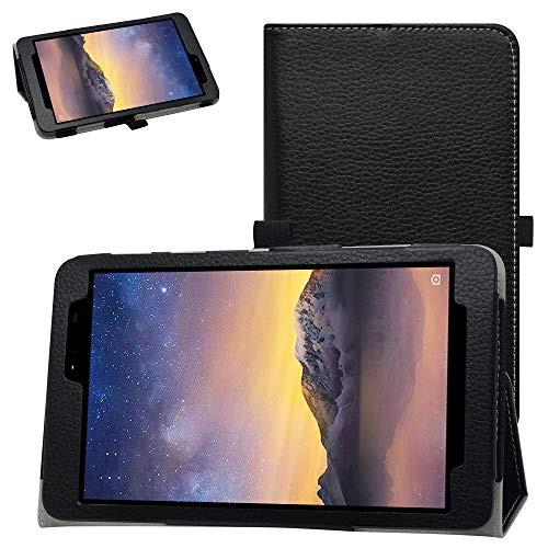 Bige for MOXEE Tablet 8 inch CasePU Leather Folio 2-Folding Stand Cover for MOXEE Tablet 8 inch?mt-t800? TabletBlack
