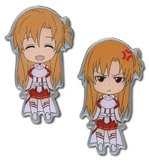 GE Sword Art Online Anime S.A.O. Happy and Angry Asuna Pin Set GE Sword Art Online Anime S.A.O. Happy and Angry Asuna Pin Set