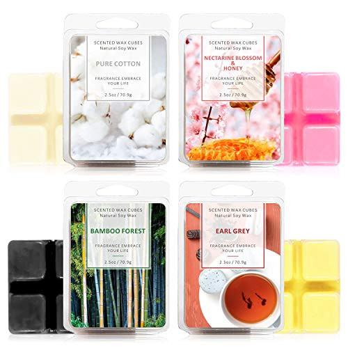 LA BELLEFÉE Wax Melts Wax Cubes Wax Scented Wax Melts Natural Soy Wax Melts Wax Cubes Wax Melts for Warmer Use for Spa Bath YogaAromatherapy -4x2.5oz- LA BELLEFÉE Wax Melts Wax Cubes Wax Scented Wax Melts Natural Soy Wax Melts Wax Cubes Wax Melts for Warmer Use for Spa Bath YogaAromatherapy -4x2.5oz-