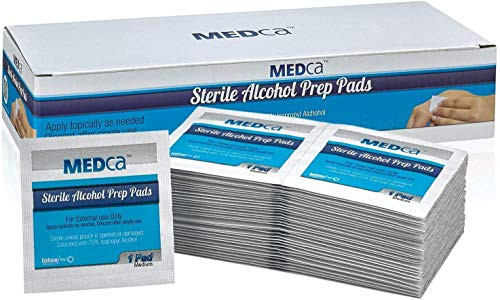 Alcohol Wipes - Alcohol Prep Pads Swab Pads 2-Ply Cotton 70 percent Isopropyl Individually Wrapped Box of 500