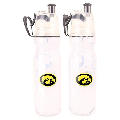 NCAA Mist N Sip 20-Ounce Squeeze and Spray Insulated Water Bottle 2-Pack (Iowa Hawkeyes)