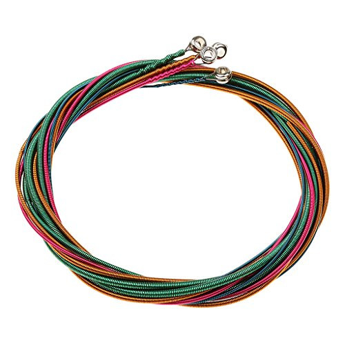 LoveinDIY Set-4pcs Colorful Bass String G-D-A-E Nickel Alloy for Bass Guitar Accessory