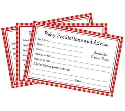 BBQ Baby-Q Predictions and Advice Baby Shower Cards - 24 count BBQ Baby-Q Predictions and Advice Baby Shower Cards - 24 count
