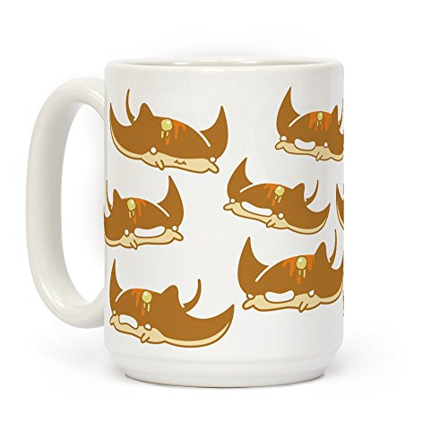 LookHUMAN Sea Pancake White 15 Ounce Ceramic Coffee Mug