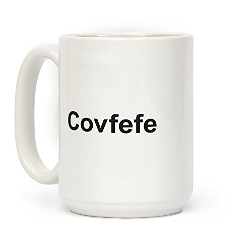 LookHUMAN Covfefe White 15 Ounce Ceramic Coffee Mug LookHUMAN Covfefe White 15 Ounce Ceramic Coffee Mug