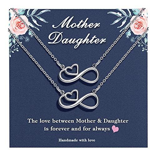 Mom Necklace Mother Daughter Necklace Set for 2 Silver Matching Mom Mommy and Daughter Infinity Heart Necklace Jewelry Back To School Gift for Mother Mom Women Daughter Mom Necklace Mother Daughter Necklace Set for 2 Silver Matching Mom Mommy and Daughter Infinity Heart Necklace Jewelry Back To School Gift for Mother Mom Women Daughter