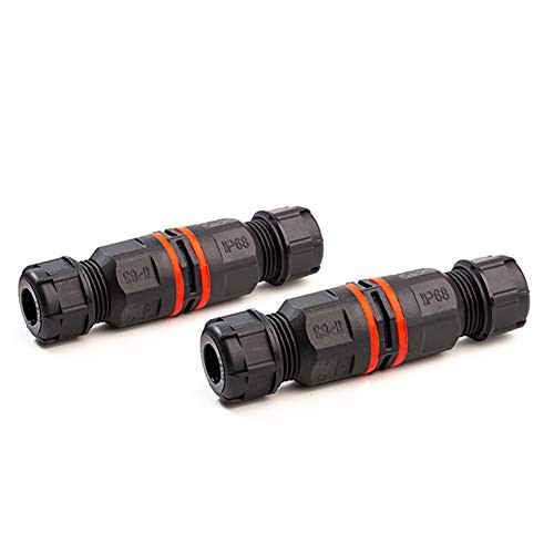 IP68 Waterproof Electrical Junction Box Underground Junction Box 25A Cable Connector for 4 pin Cables Ø 0.24-0.44 Inch 2Pcs Set