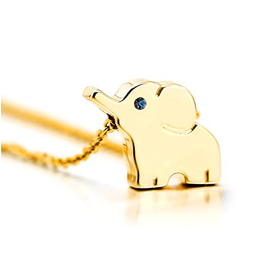 Lazycat 18k Plated Elephant Pendant Necklace in Stainless Steel Lucky Elephant of Jewelry -Gold- Lazycat 18k Plated Elephant Pendant Necklace in Stainless Steel Lucky Elephant of Jewelry -Gold-