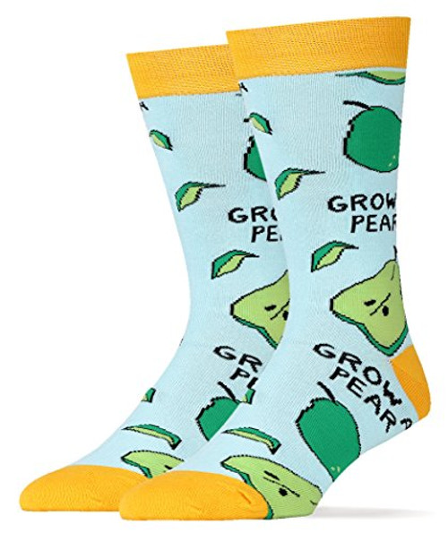 Oooh Yeah Men's Crew Funny Novelty Socks -Grow A Pear- Oooh Yeah Men's Crew Funny Novelty Socks -Grow A Pear-