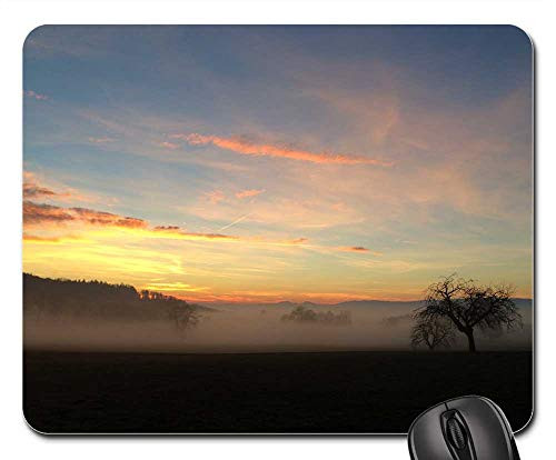 Mouse Pad - Fog Abendstimmung B Landscape Sunset Nature Sky