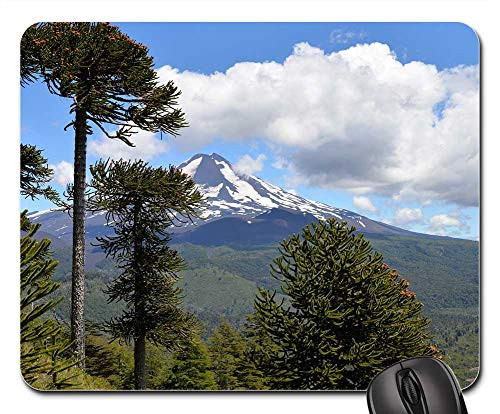 Mouse Pad - Conguill o National Park Volcano Sky Clouds Trees