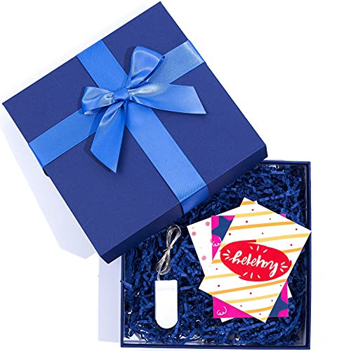 fast b. Gift Box with Lid and Shredded Paper with Cover Ribbon and Lafite for Fathers Day Graduations Weddings Birthdays Christmas fast b. Gift Box with Lid and Shredded Paper with Cover Ribbon and Lafite for Fathers Day Graduations Weddings Birthdays Christmas