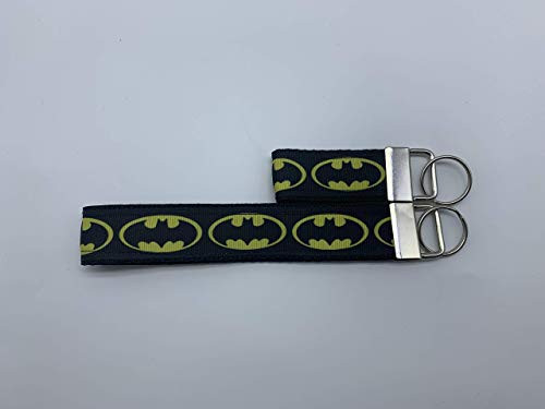 Batman DC Comics key fob set of 2 keychain wristlet straps.