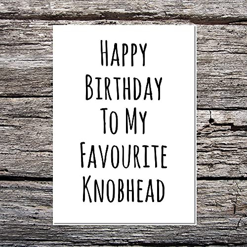 DKISEE Rude Birthday Card Offensive Card Funny Card Blank Card Funny Rude Offensive Swearing Happy Birthday Card can b Personalised knobhead 1