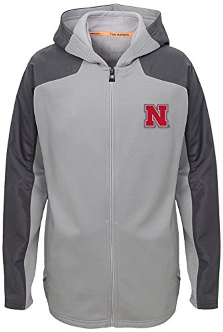 NCAA by Outerstuff NCAA Nebraska Cornhuskers Youth Boys "Delta" Full Zip Jacket Magna Pique Heather Youth X-Large-18- NCAA by Outerstuff NCAA Nebraska Cornhuskers Youth Boys "Delta" Full Zip Jacket Magna Pique Heather Youth X-Large-18-