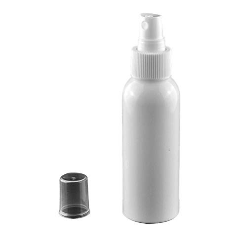 Suloill Spray Bottles PET 100ml White Sprayer Fine Mist Spray for Perfume Essential Oil 14.4×4CM
