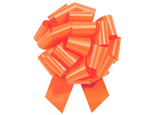Pull String Bows 5 Inch Orange - 20 Loops Pkg-10