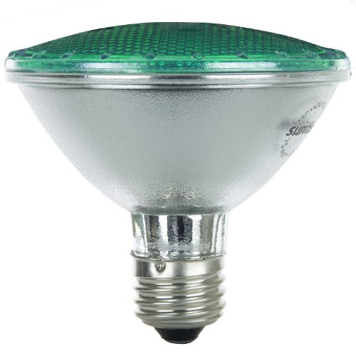 Sunlite 75PAR30-HAL-FL-G 75-Watt Halogen PAR30 Reflector Bulb Green