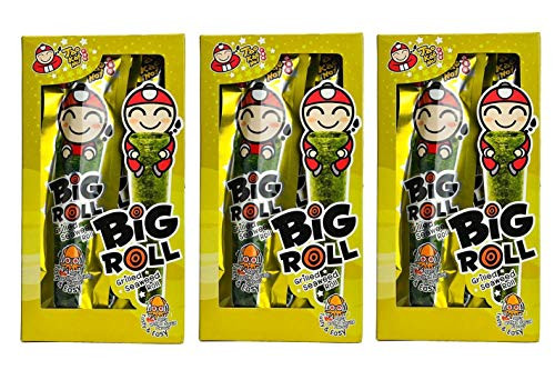 Tao Kae Noi Big Roll Spicy Grilled Squid Seaweed Roll 27g 3 Pack